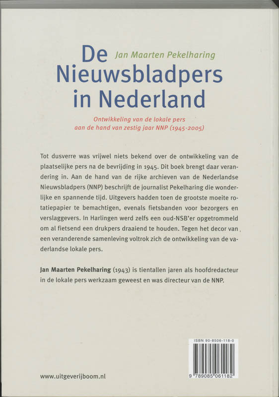Achterkant van De Nieuwsbladpers in Nederland