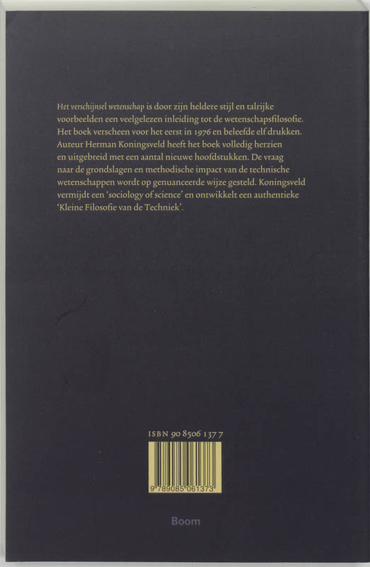 Achterkant van Het verschijnsel wetenschap