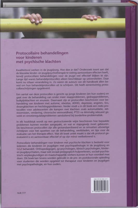 Achterkant van Protocollaire behandelingen voor kinderen met psychische klachten