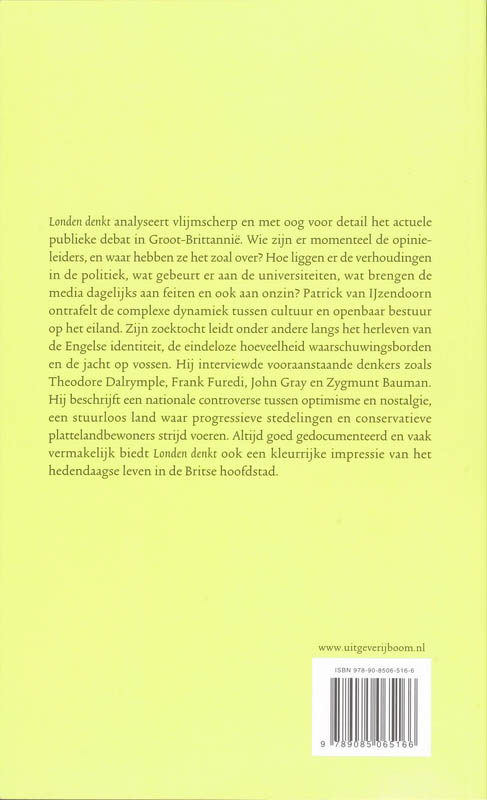 Achterkant van Londen denkt