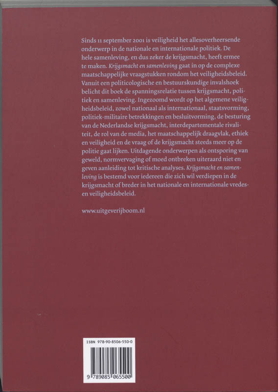 Achterkant van Krijgsmacht en samenleving