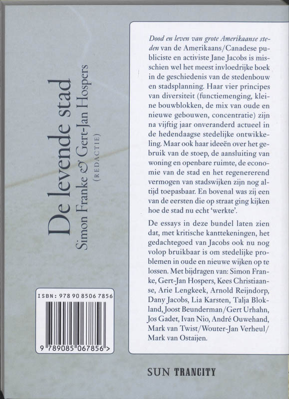 Achterkant van De levende stad