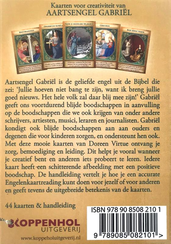Achterkant van Aartsengel Gabriël 0rakelkaarten