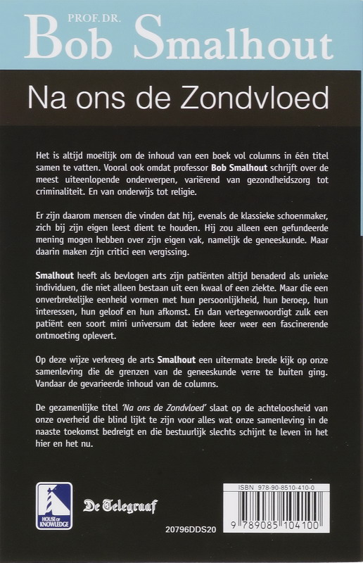 Achterkant van Na ons de Zondvloed