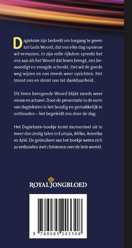Achterkant van Dagteksten 2021