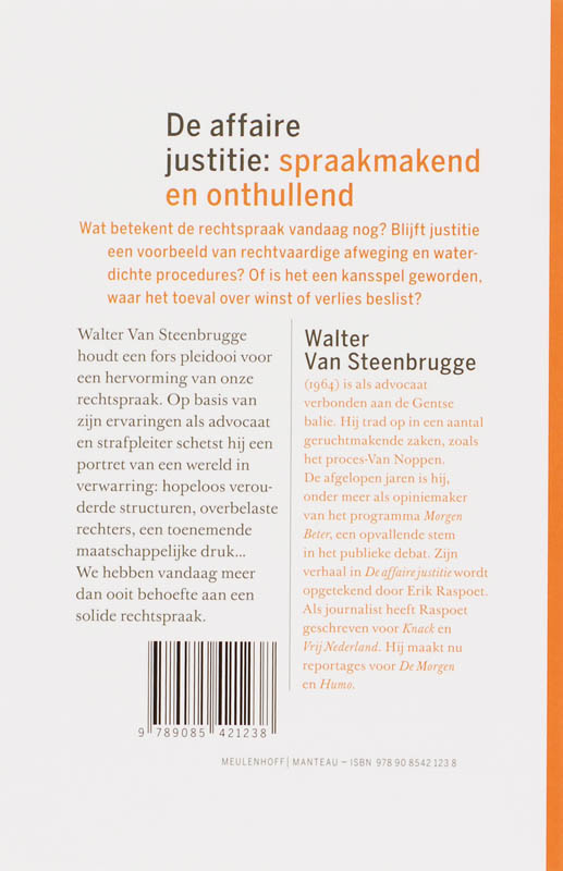 Achterkant van De affaire justitie