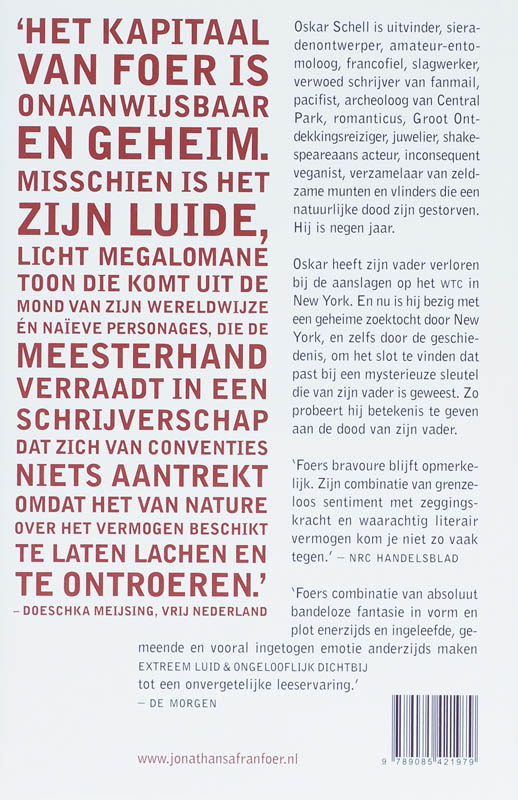 Achterkant van Extreem luid & ongelooflijk dichtbij