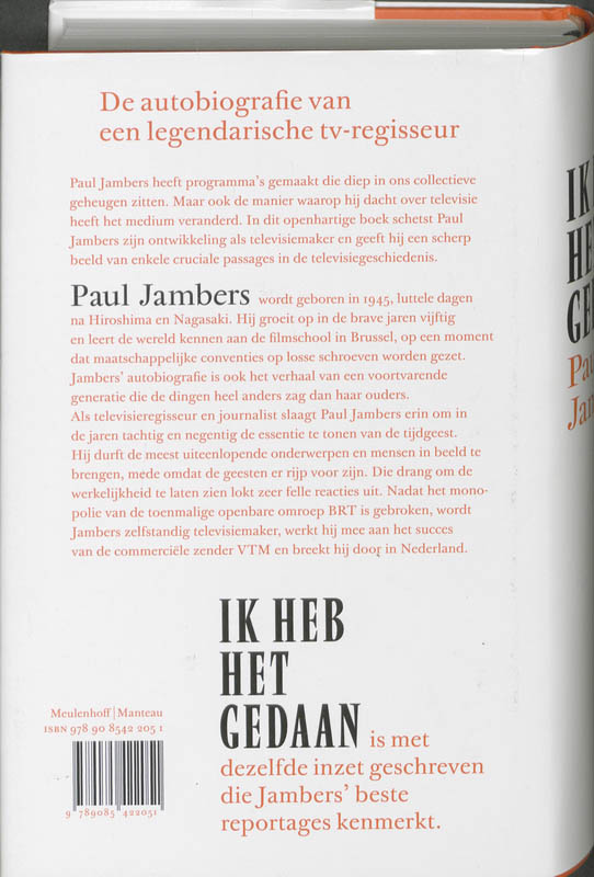 Achterkant van Ik heb het gedaan
