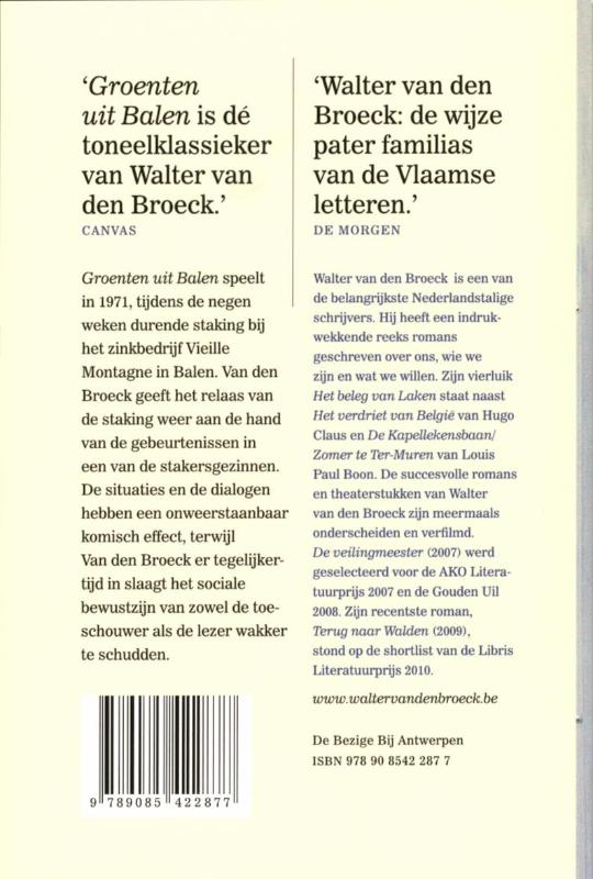 Achterkant van Groenten uit Balen