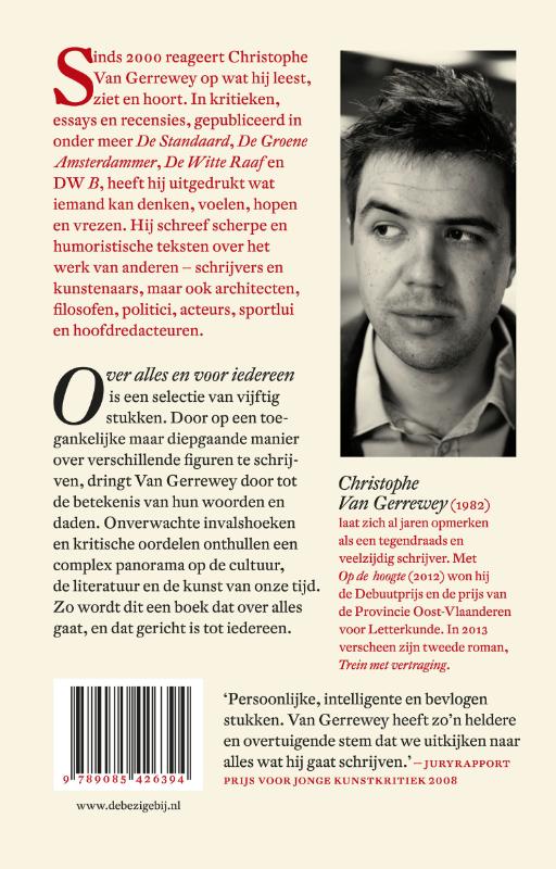 Achterkant van Over alles en voor iedereen