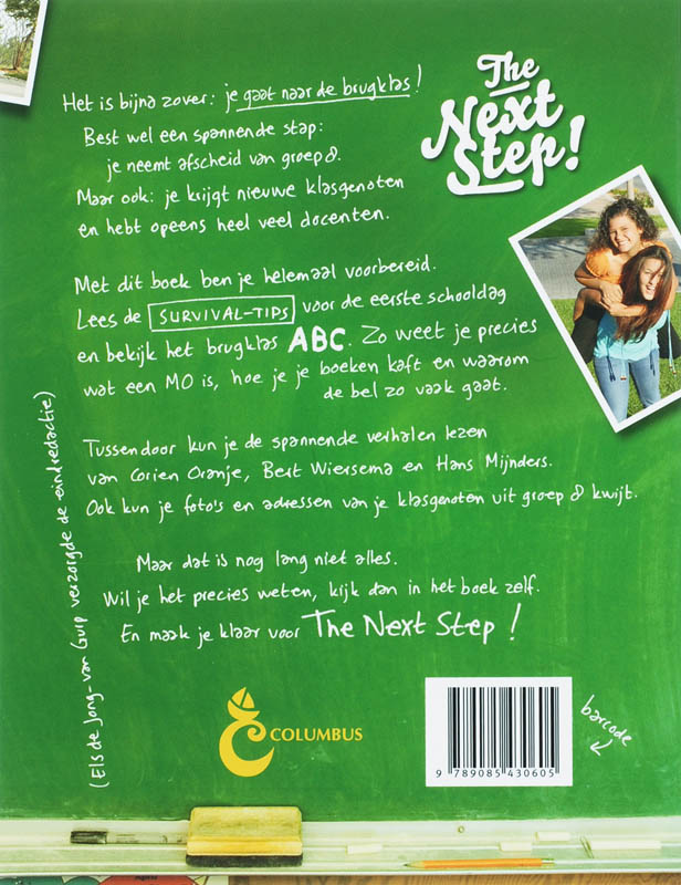 Achterkant van The Next Step!