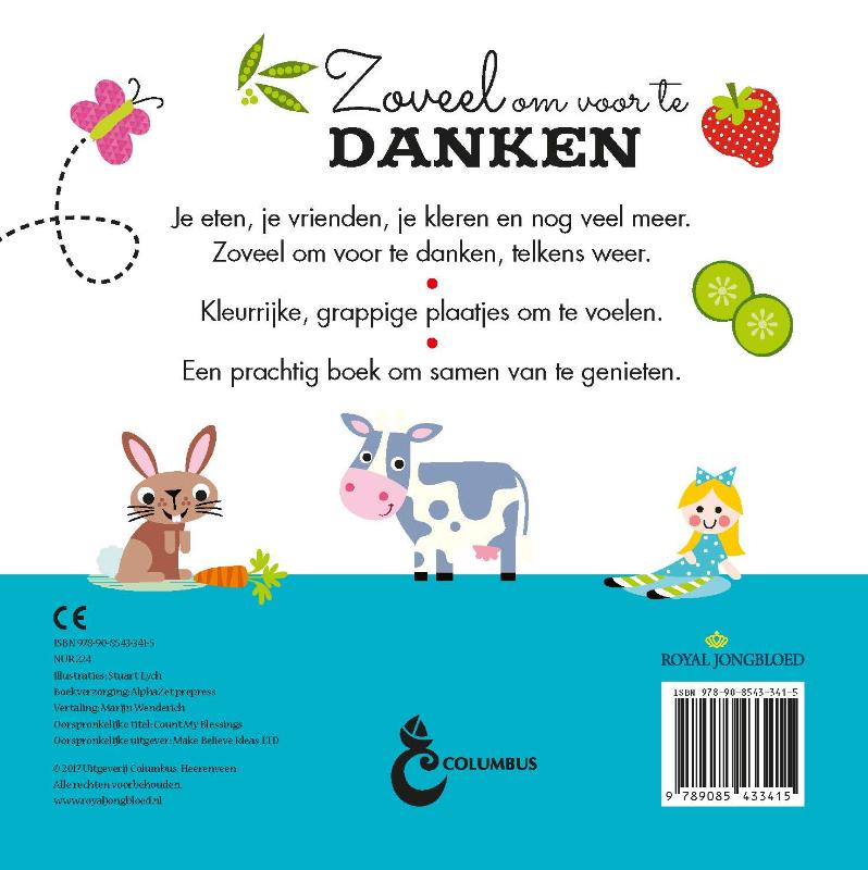 Achterkant van Zoveel om voor te danken