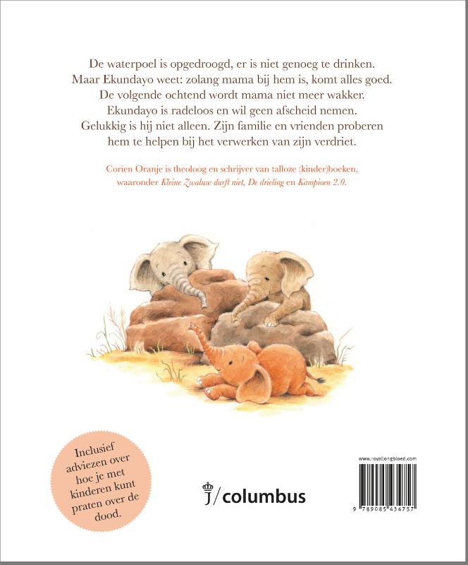 Achterkant van Achter de ondergaande zon