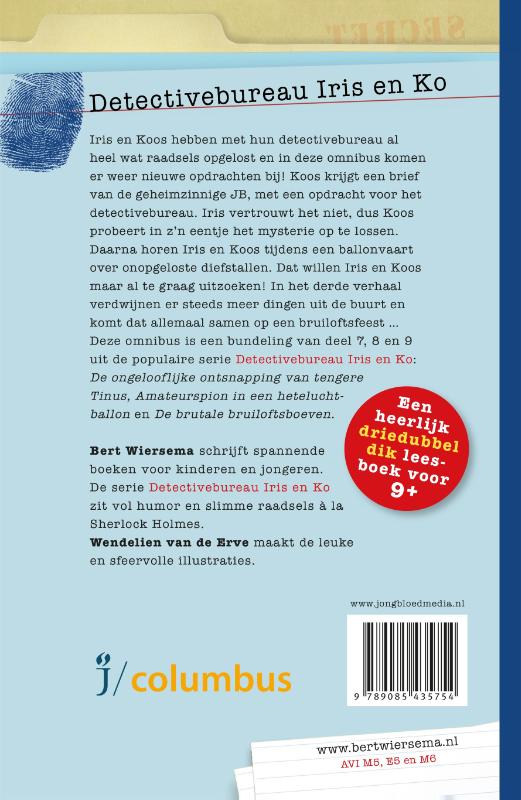 Achterkant van Detectivebureau Iris en Ko - Omnibus 3