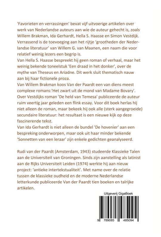 Achterkant van Favorieten en verrassingen