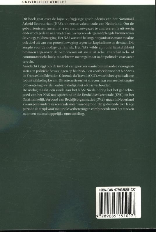 Achterkant van Het Nationaal Arbeids-Secretariaat 1893-1940