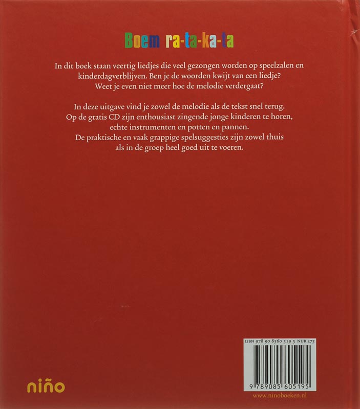 Achterkant van Boem ra ta ka ta