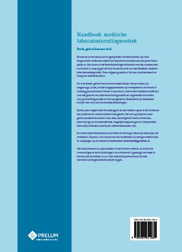 Achterkant van Handboek medische laboratoriumdiagnostiek