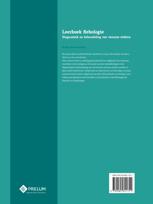 Achterkant van Leerboek flebologie