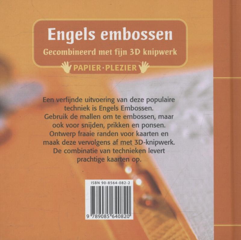 Achterkant van Engels embossen