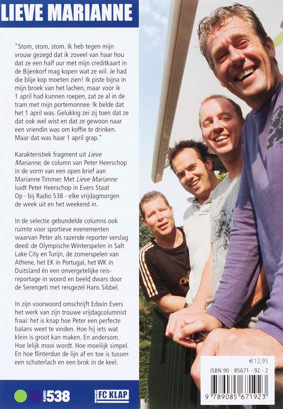 Achterkant van Lieve Marianne