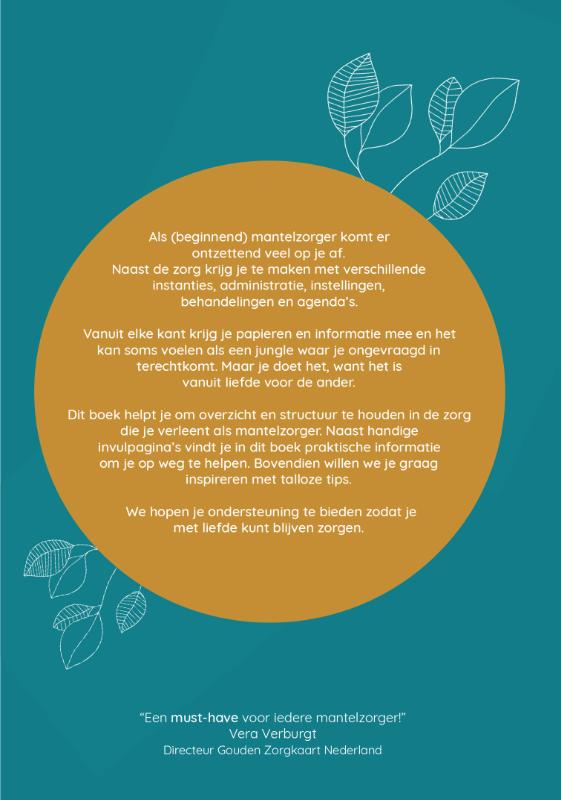 Achterkant van Dagboek van de mantelzorger