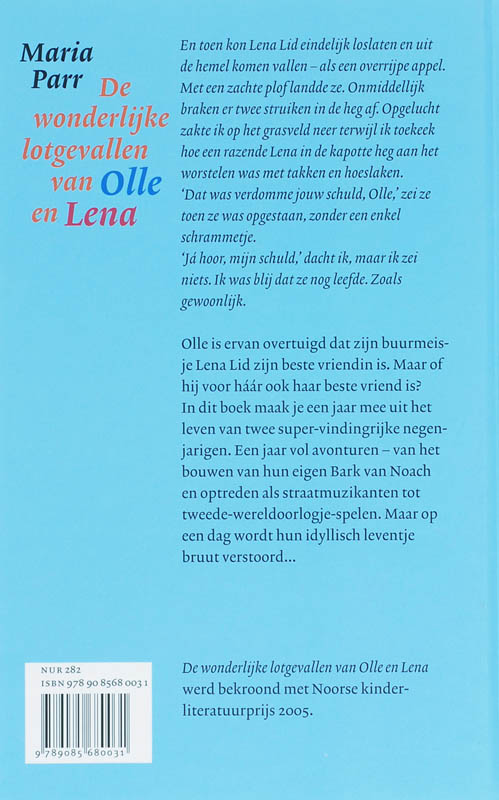 Achterkant van De wonderlijke lotgevallen van Olle en Lena