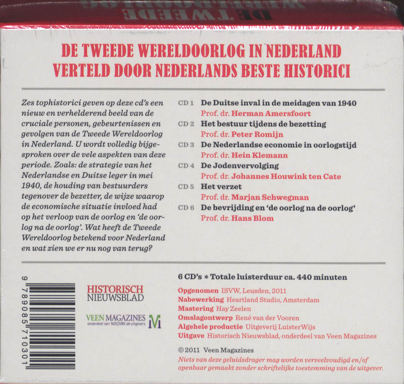 Achterkant van De Tweede Wereldoorlog in Nederland