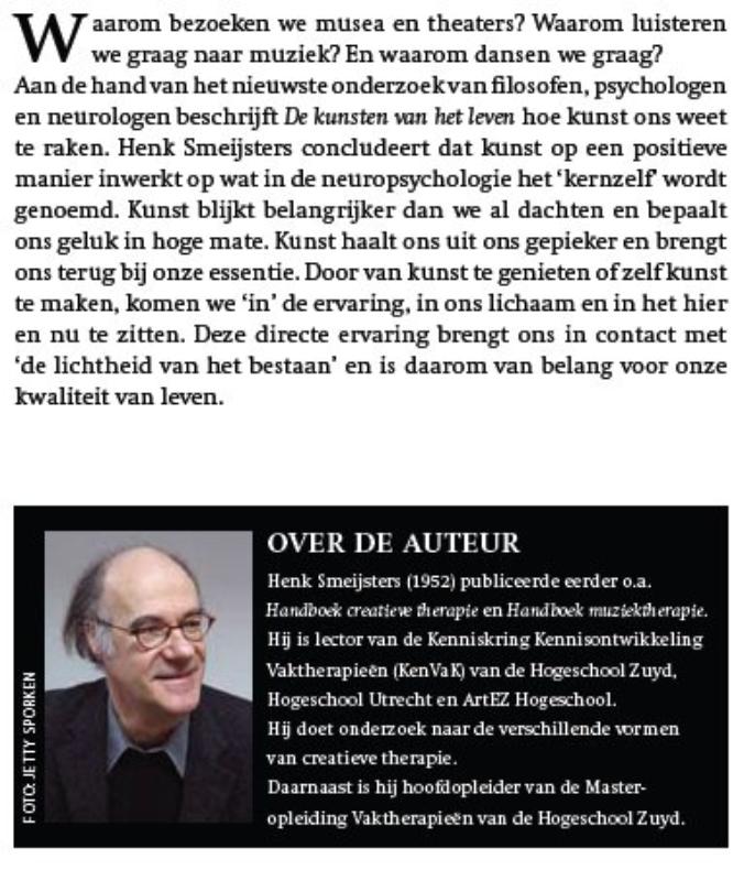Achterkant van De kunsten van het leven