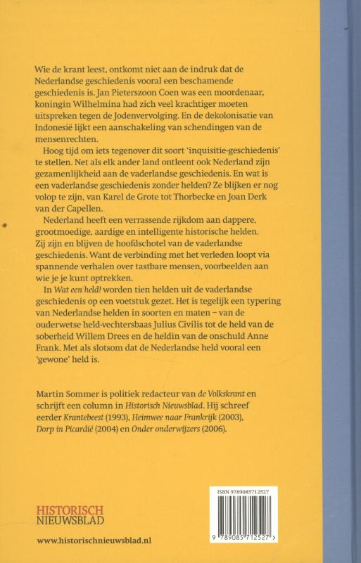 Achterkant van Wat een held