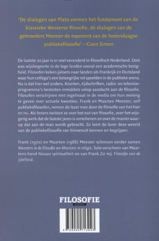 Achterkant van Meesters in het hier en nu