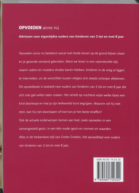 Achterkant van Opvoeden anno nu
