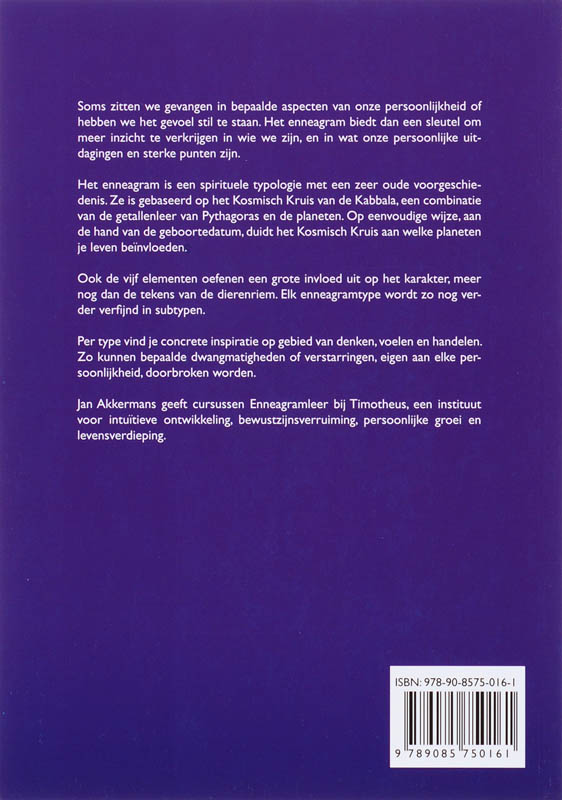 Achterkant van Het enneagram, de oorspronkelijke typologie