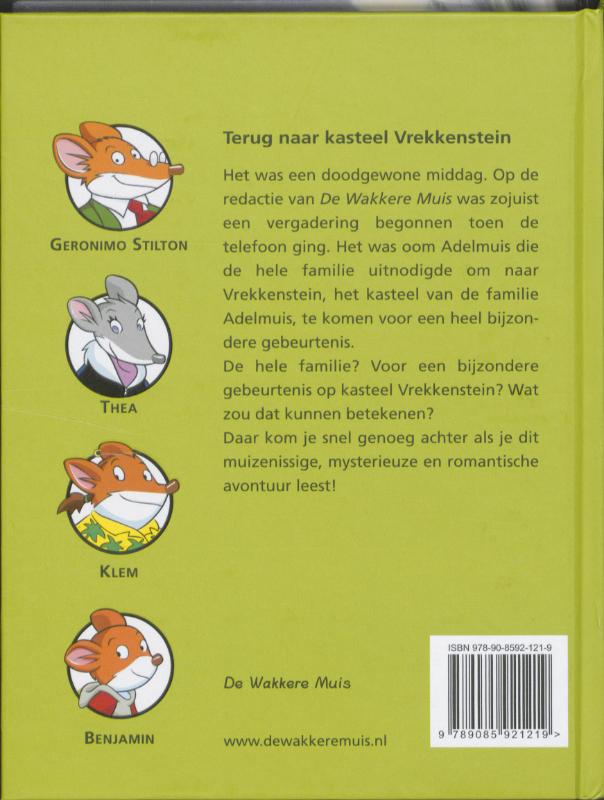 Achterkant van Terug naar kasteel vrekkenstein