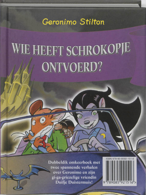 Achterkant van Wie heeft schrokopje ontvoerd? Dertien spoken voor duifje duistermuis