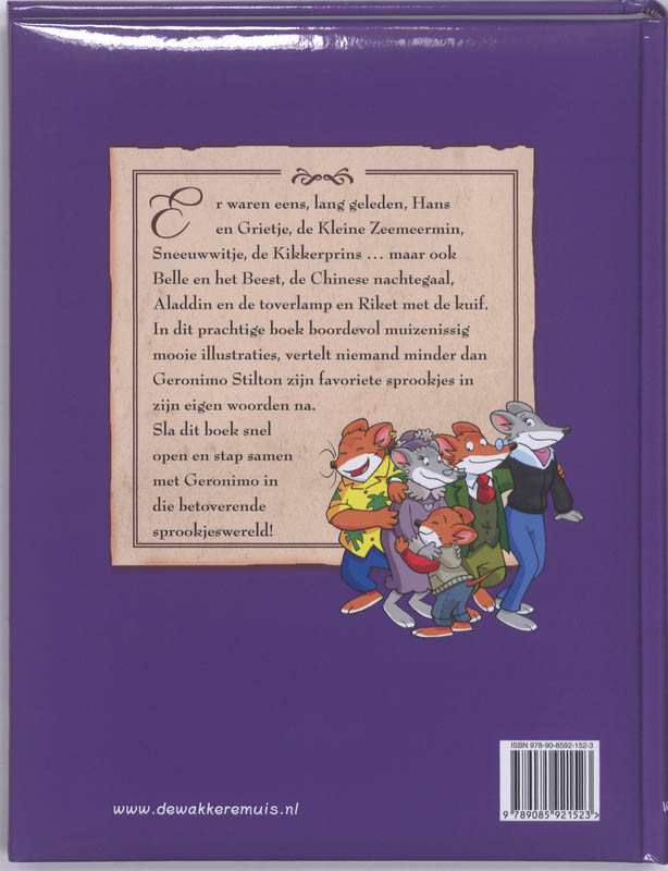 Achterkant van Geronimo's Sprookjesboek