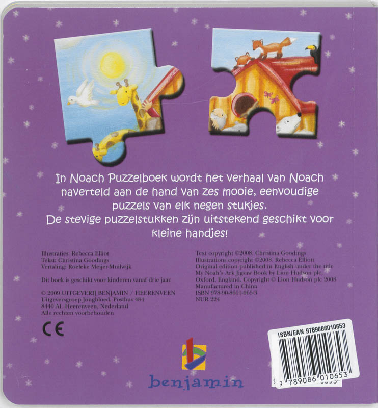 Achterkant van Noach Puzzelboek