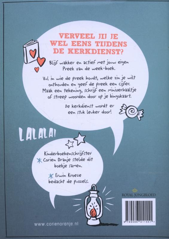 Achterkant van Mijn preek van de week boek