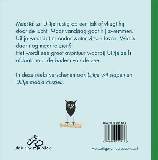 Achterkant van Uiltje gaat zwemmen