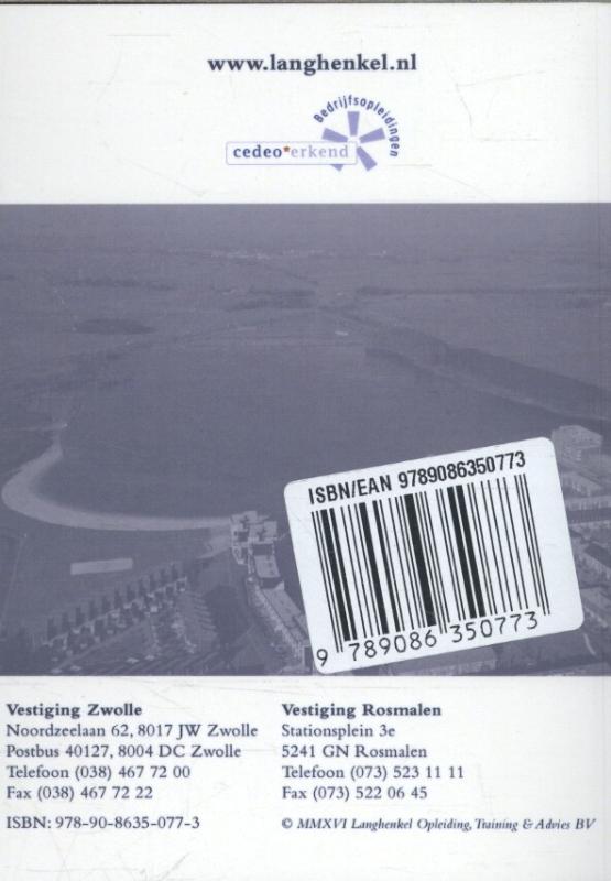 Achterkant van Zakboek crisis- en herstelwet