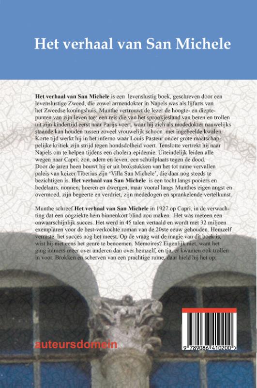 Achterkant van Het verhaal van San Michele