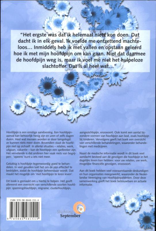 Achterkant van Zorgboek hoofdpijn