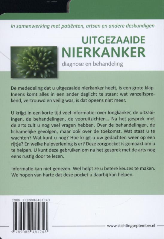 Achterkant van Uitgezaaide nierkanker