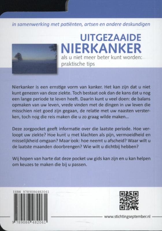 Achterkant van Uitgezaaide nierkanker