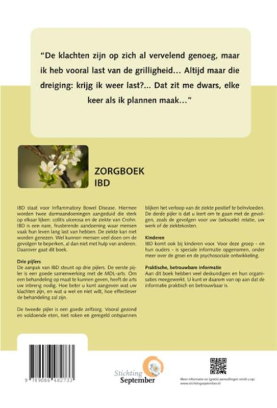Achterkant van Zorgboek IBD