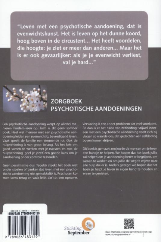 Achterkant van Psychotische aandoeningen (waarondder schizofrenie)