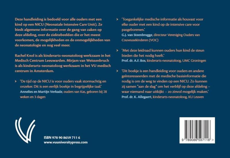 Achterkant van De intensive care voor pasgeborenen