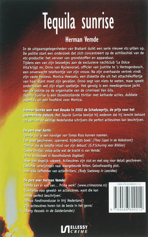 Achterkant van Tequila sunrise