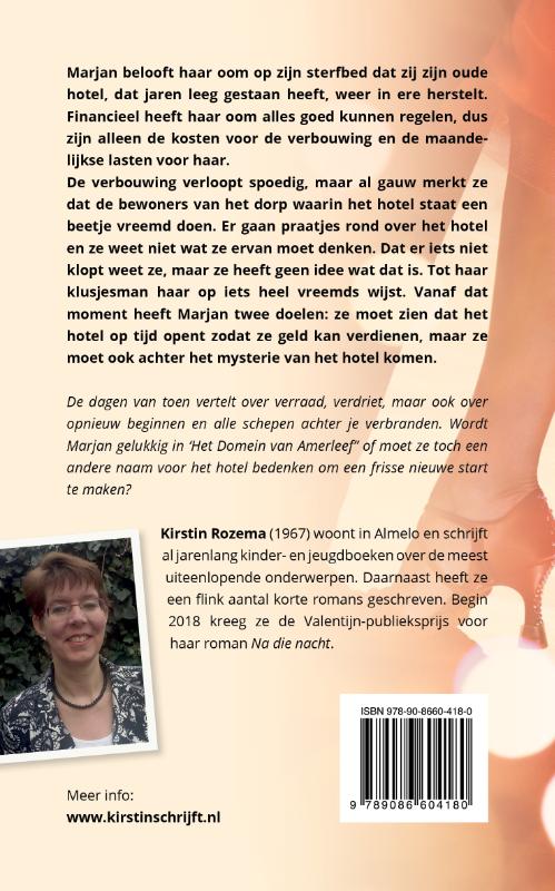 Achterkant van De dagen van toen