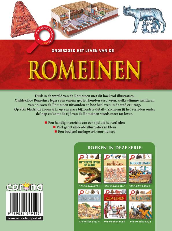 Achterkant van Onderzoek het leven van de Romeinen